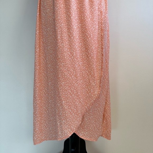 Steve Madden Peach Floral Midi Dress - Picture 5 of 9